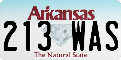 AR license plate 213WAS