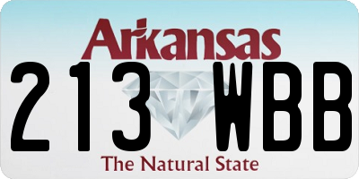AR license plate 213WBB