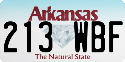 AR license plate 213WBF