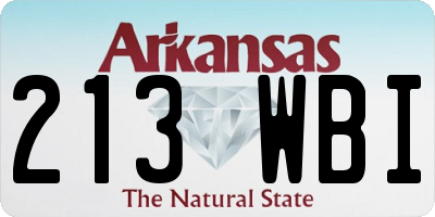 AR license plate 213WBI