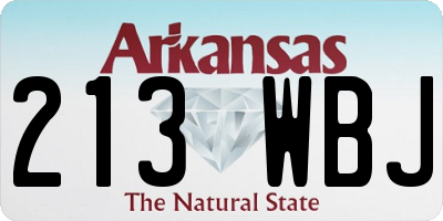 AR license plate 213WBJ