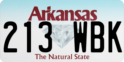 AR license plate 213WBK