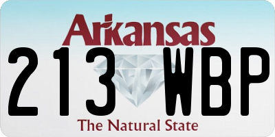 AR license plate 213WBP
