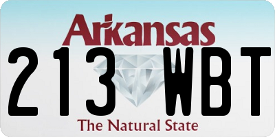 AR license plate 213WBT