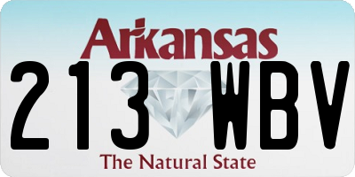 AR license plate 213WBV