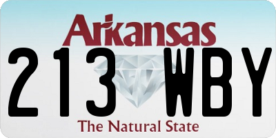 AR license plate 213WBY