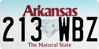 AR license plate 213WBZ