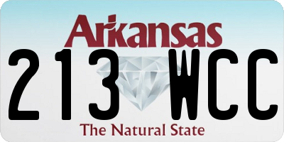 AR license plate 213WCC