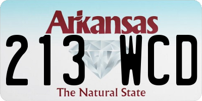AR license plate 213WCD