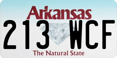 AR license plate 213WCF