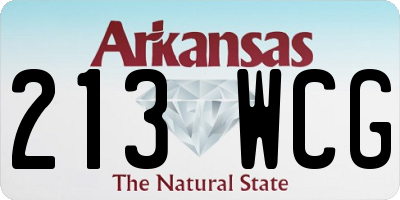 AR license plate 213WCG