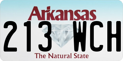 AR license plate 213WCH