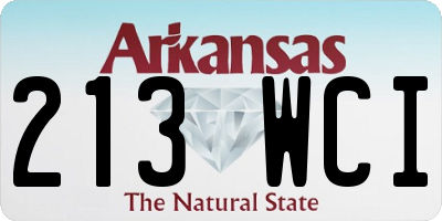 AR license plate 213WCI