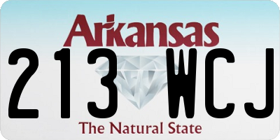 AR license plate 213WCJ