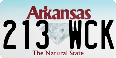 AR license plate 213WCK