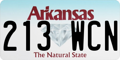 AR license plate 213WCN