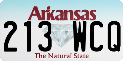AR license plate 213WCQ