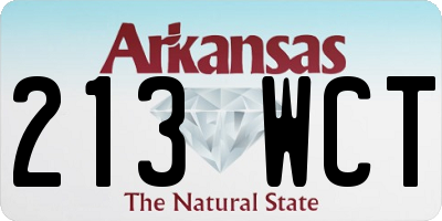 AR license plate 213WCT