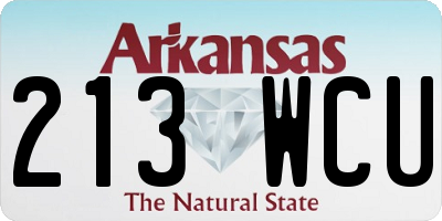 AR license plate 213WCU