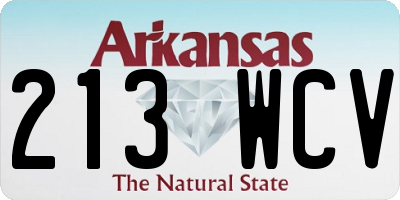 AR license plate 213WCV