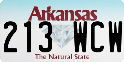 AR license plate 213WCW