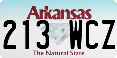 AR license plate 213WCZ