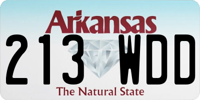 AR license plate 213WDD