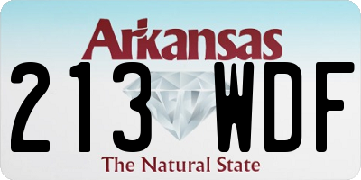 AR license plate 213WDF