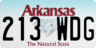 AR license plate 213WDG