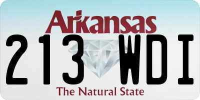 AR license plate 213WDI