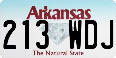 AR license plate 213WDJ