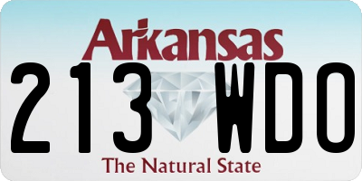 AR license plate 213WDO