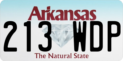 AR license plate 213WDP