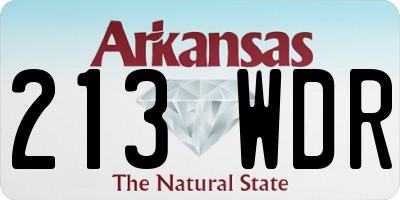 AR license plate 213WDR