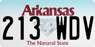 AR license plate 213WDV