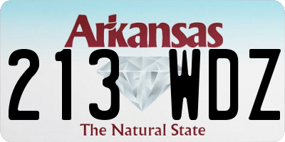 AR license plate 213WDZ