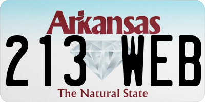 AR license plate 213WEB