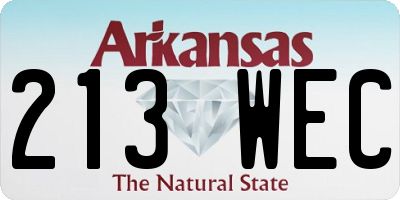 AR license plate 213WEC