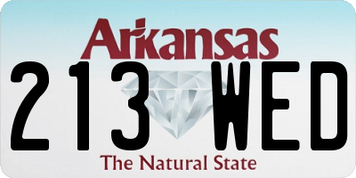 AR license plate 213WED