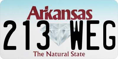 AR license plate 213WEG