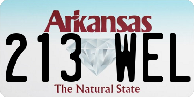 AR license plate 213WEL