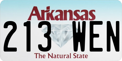 AR license plate 213WEN