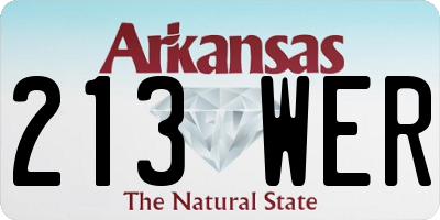 AR license plate 213WER