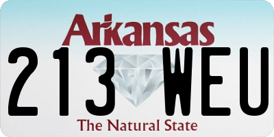 AR license plate 213WEU