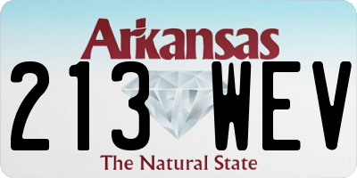 AR license plate 213WEV