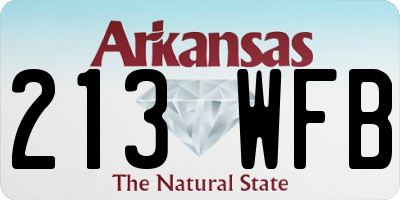 AR license plate 213WFB