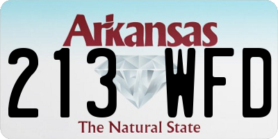 AR license plate 213WFD