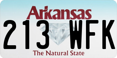 AR license plate 213WFK