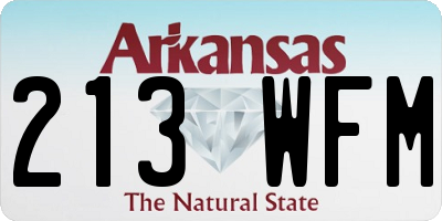 AR license plate 213WFM