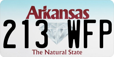 AR license plate 213WFP